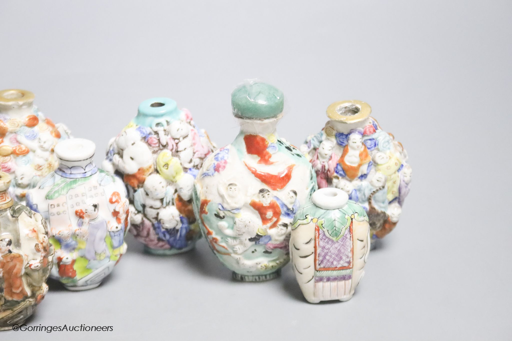 A collection of Chinese famille rose snuff bottles